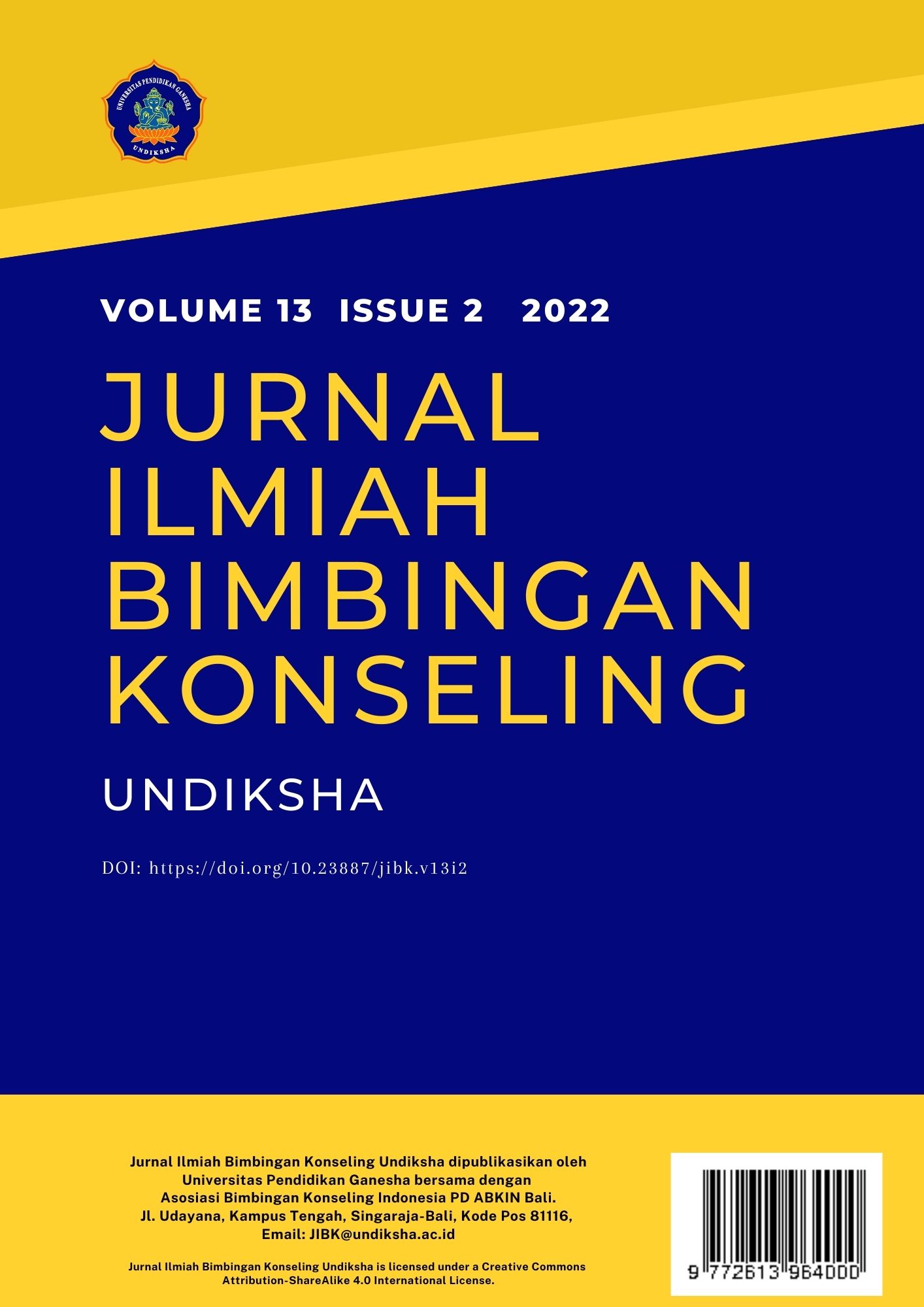 					View Vol. 13 No. 2 (2022): Jurnal Ilmiah Bimbingan Konseling Undiksha
				